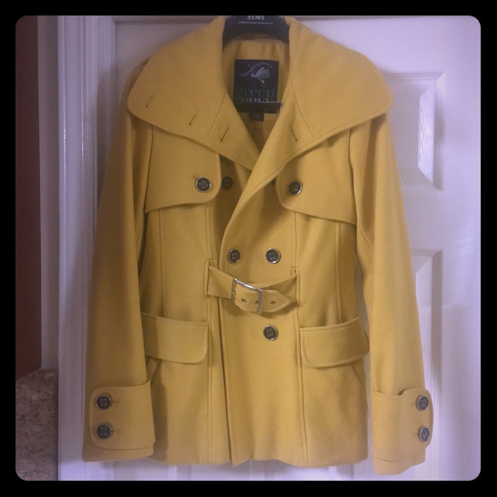 Green with Envy Recycled Wool Peacoat size Small